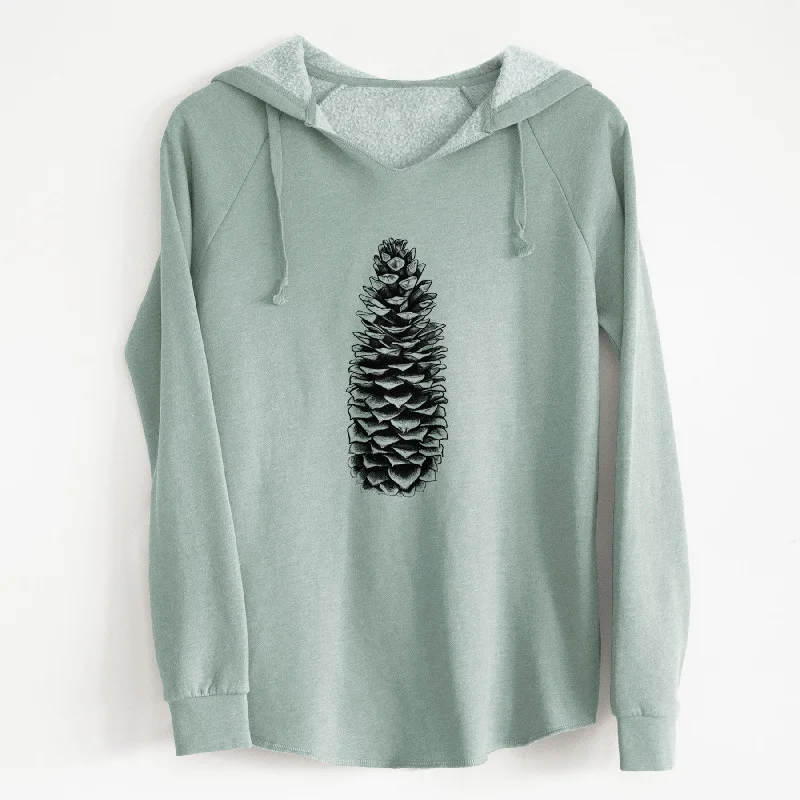 cool activewear hoodieSugar Pine Cone - Pinus lambertiana - Cali Wave Hooded Sweatshirt