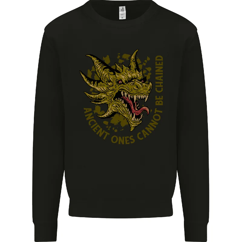 soft athletic sweatshirtAncient Ones Fantasy Dragon Mens Sweatshirt Jumper