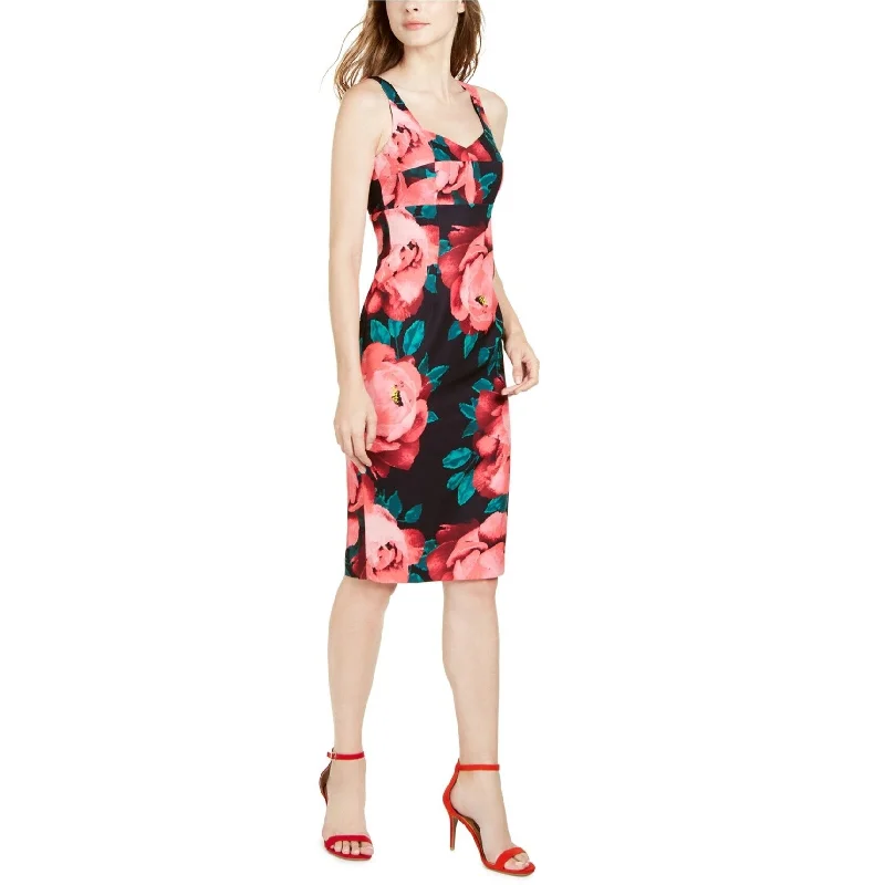 wrap dressTrina Turk Womens Sweetheart Floral-Print Midi Dress, Black, 6