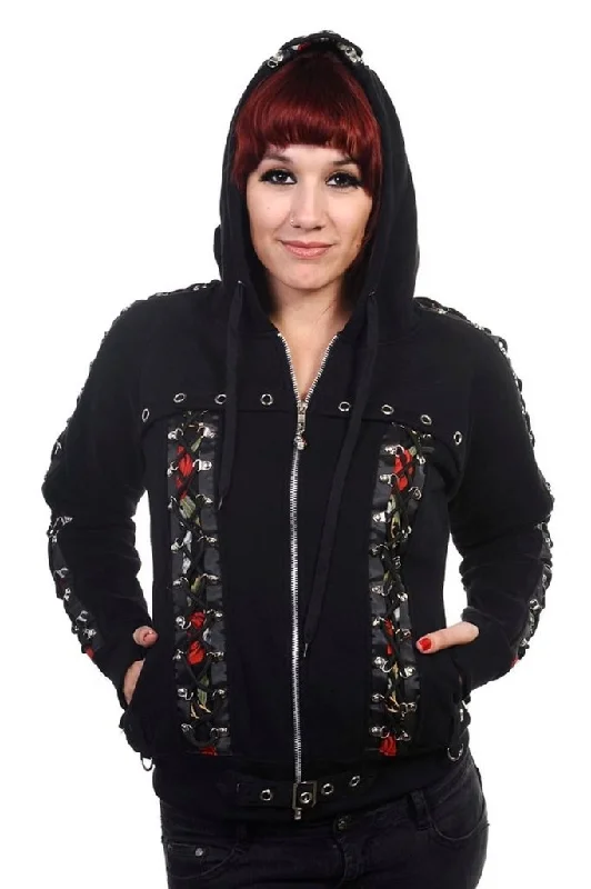 Skull Rose Corset Hoodie