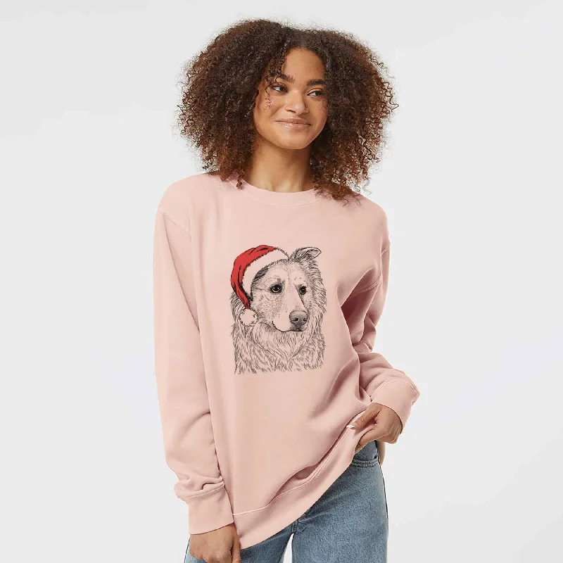 activewear hoodieSanta Penny the Chow Mix - Unisex Pigment Dyed Crew Sweatshirt