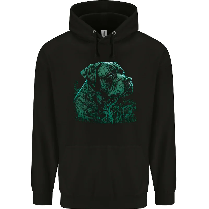 urban street hoodieA Green Cane Corso Dog Mens 80% Cotton Hoodie