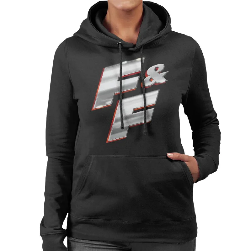 zip-up hoodie for gymThe Fast and The Furious FF Chrome Logo Women's Hooded Sweatshirt