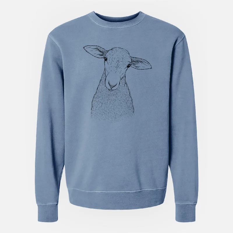 fitted workout hoodieBare Ivy the Lamb - Unisex Pigment Dyed Crew Sweatshirt