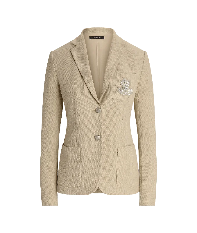 breathable jacketBullion Jacquard Blazer - Beige