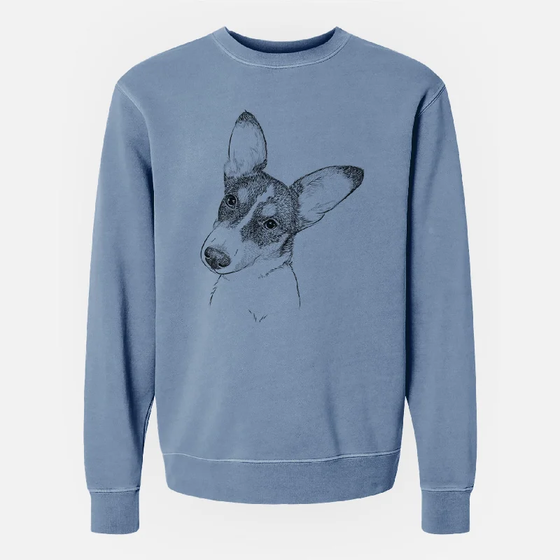 urban sports sweatshirtBare Dexter the Corgi - Unisex Pigment Dyed Crew Sweatshirt