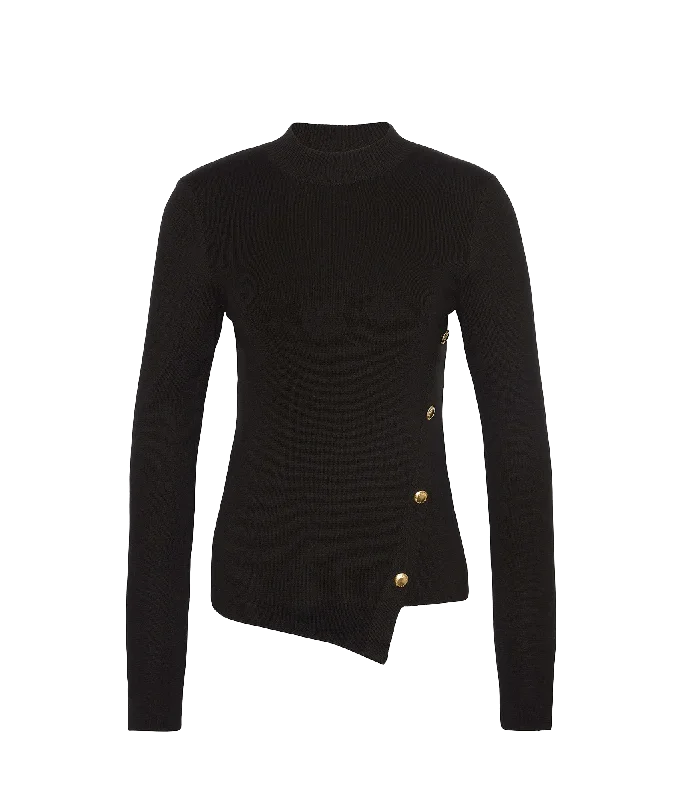 premium coatCallie Asymmetric Jumper - Black