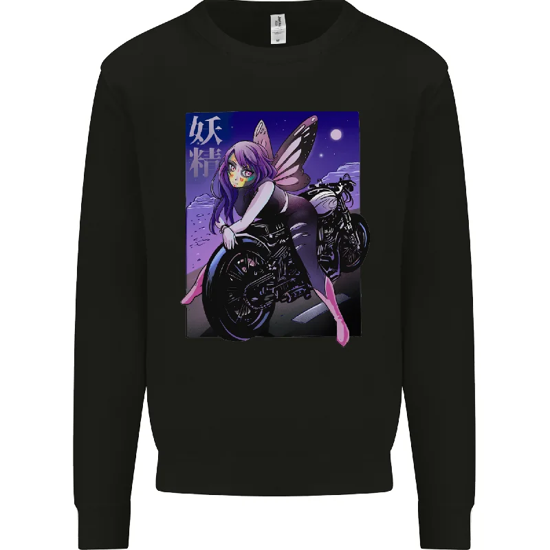 modern athletic hoodieAnime Fairy Biker Japan Motorbike Motorcycle Mens Sweatshirt Jumper