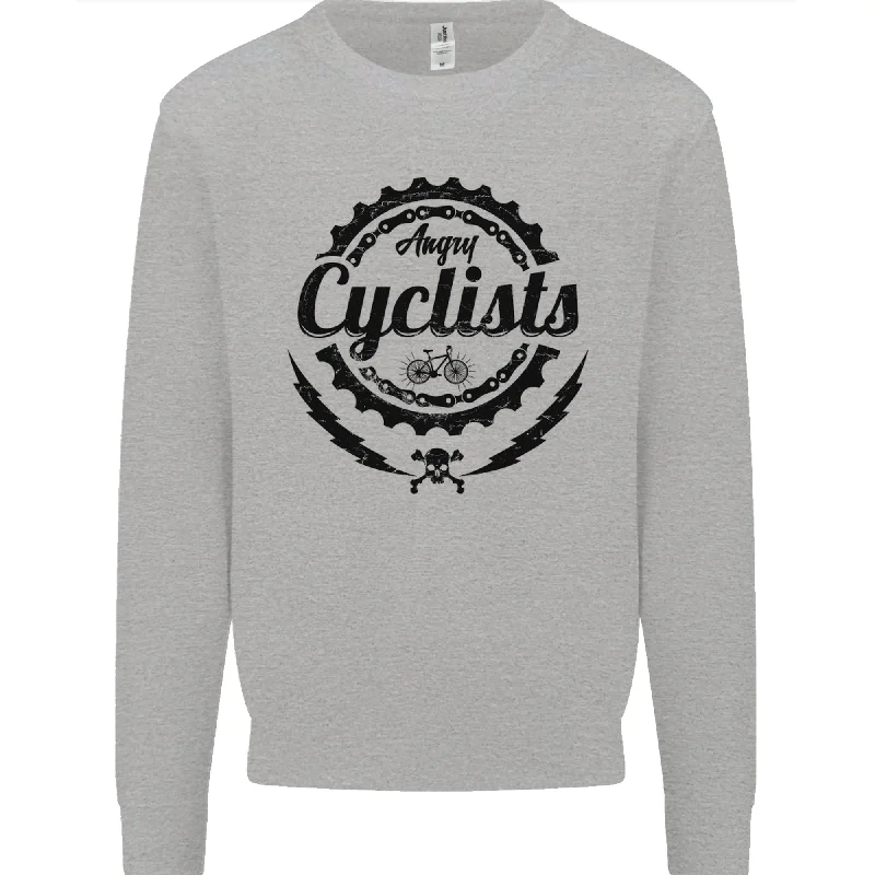 premium athletic sweatshirtAngry Cyclist Cyclist Funny Bicycle Bike Mens Sweatshirt Jumper