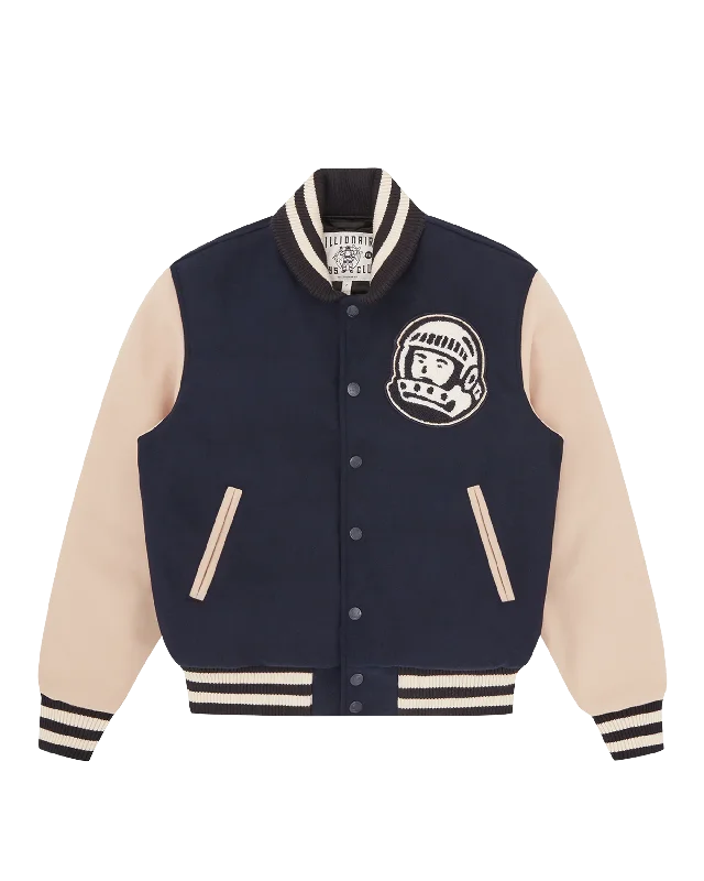 cozy coatArch Logo Varsity Jacket