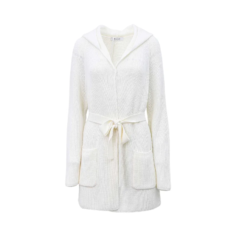 Max Mara Women's Hooded Knit Cardigan with Belt