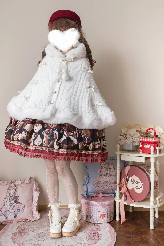 raincoatMIST~Sweet Bliss~Sweet Lolita Cape Winter Lolita Sweater Coat