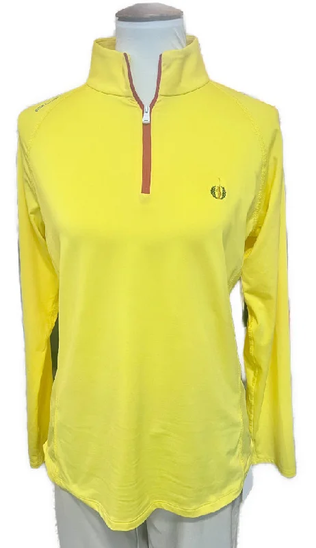 casual sports coatRalph Lauren RLX Women's Yellow Zip Pullover w/ Logo Size M MSP$168