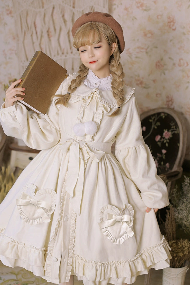 sporty outerwearDawn and Morning~Winter Lolita Coat Lovely Lolita Wool Coat Dress