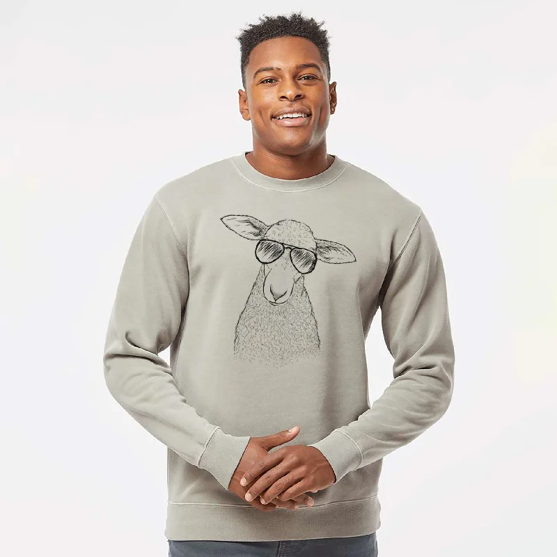 chic active hoodieAviator Ivy the Lamb - Unisex Pigment Dyed Crew Sweatshirt