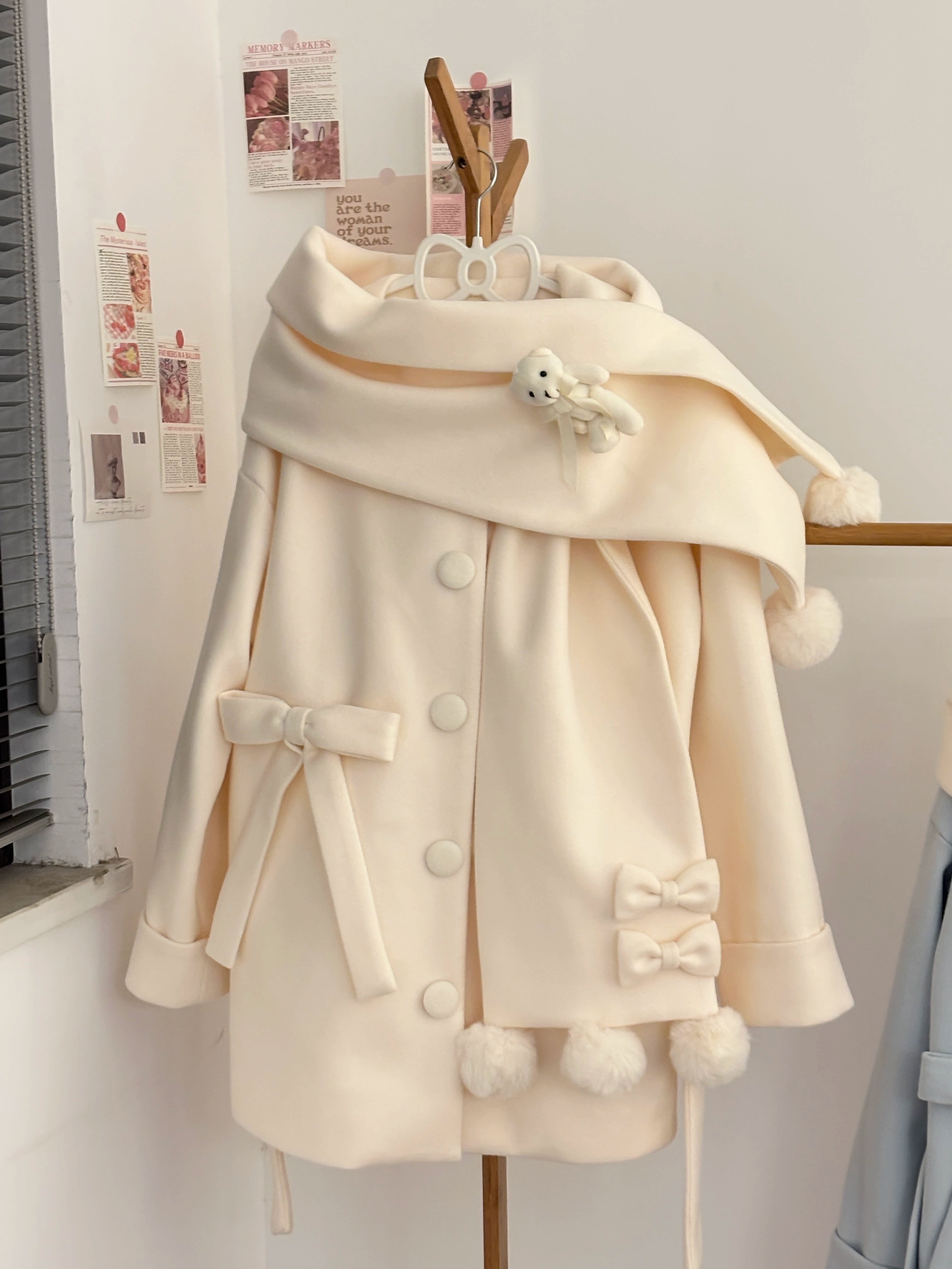 warm outerwearPlatycodon House~Winter Sweet Lolita Coat Long Scarf Outerwear