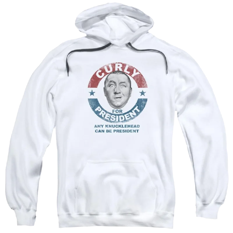 cozy pullover hoodieThe Three Stooges Curly For President Pullover Hoodie