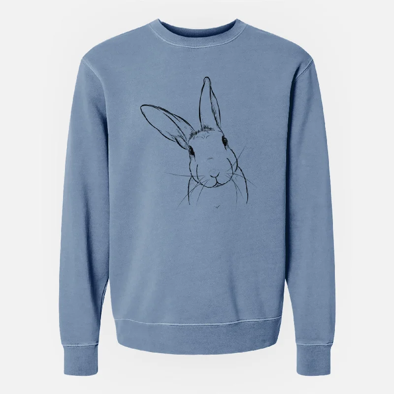 luxe gym hoodieBare Penny the Belgian Hare - Unisex Pigment Dyed Crew Sweatshirt