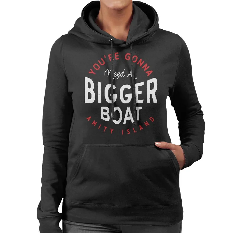 minimal hoodieJaws You Are Gonna Need A Bigger Boat Amity Island Women's Hooded Sweatshirt