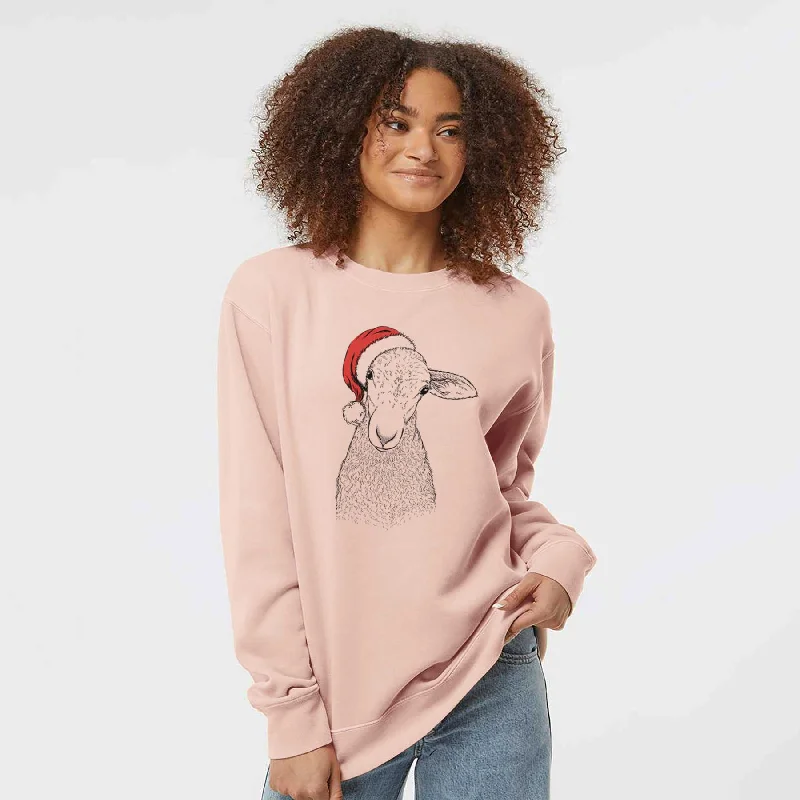 loose fit sports sweatshirtSanta Ivy the Lamb - Unisex Pigment Dyed Crew Sweatshirt