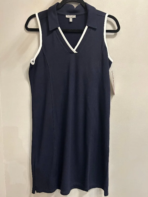 wrap-around dressDress Casual Short By Talbots In Blue & White, Size: Mp