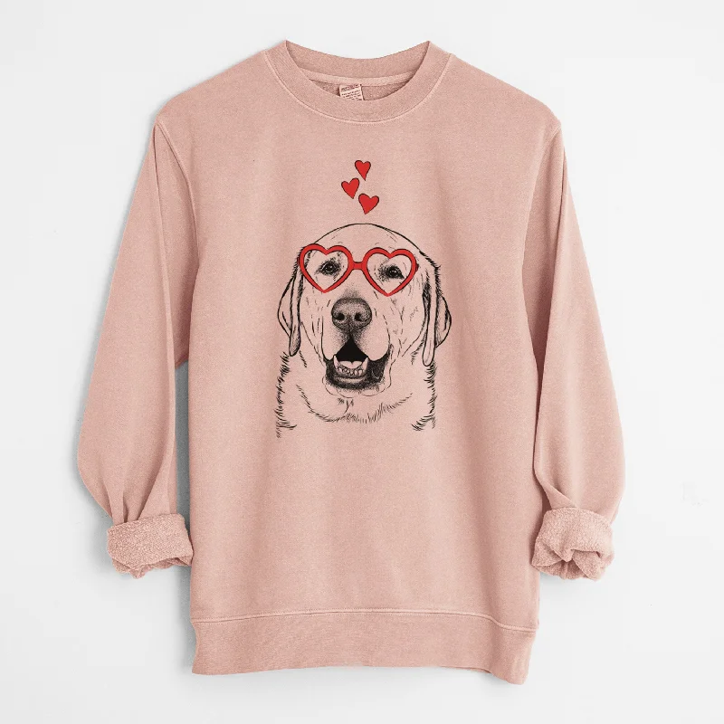 stylish sports hoodieValentine Sparks the Labrador Retriever - Unisex Pigment Dyed Crew Sweatshirt