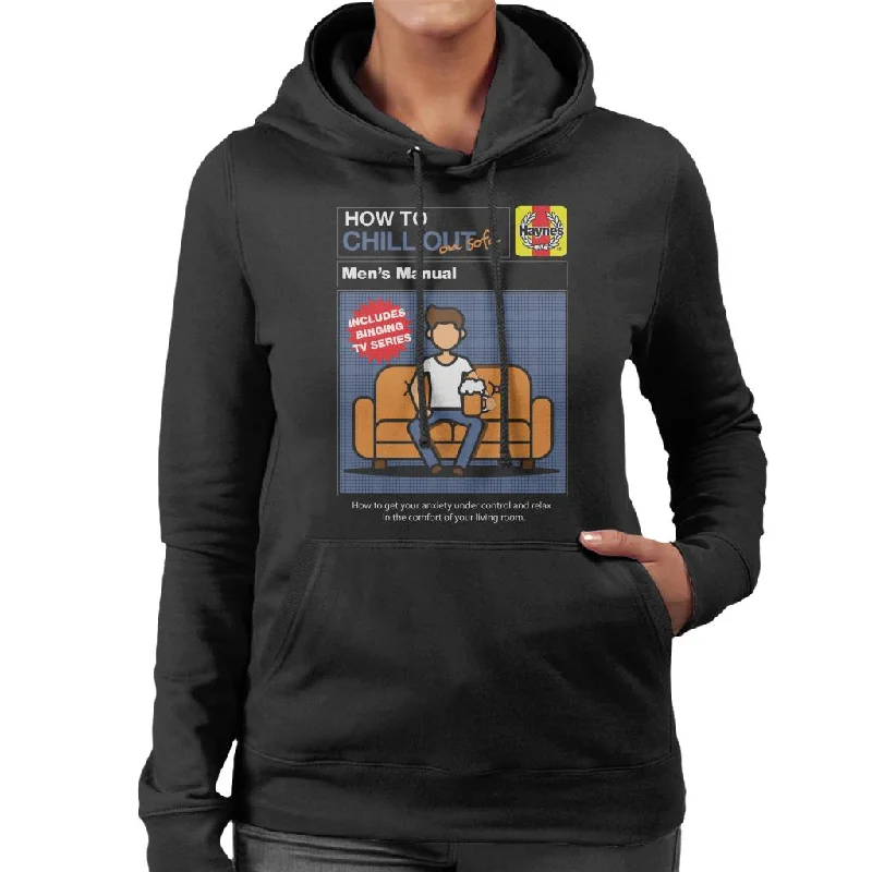 retro hoodieHaynes How To Chill Out On Sofa Women's Hooded Sweatshirt