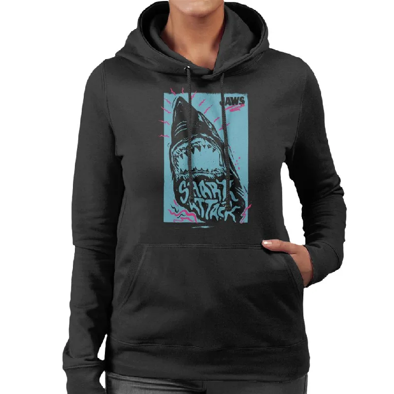 soft pullover hoodieJaws Shark Attack Wave Women's Hooded Sweatshirt