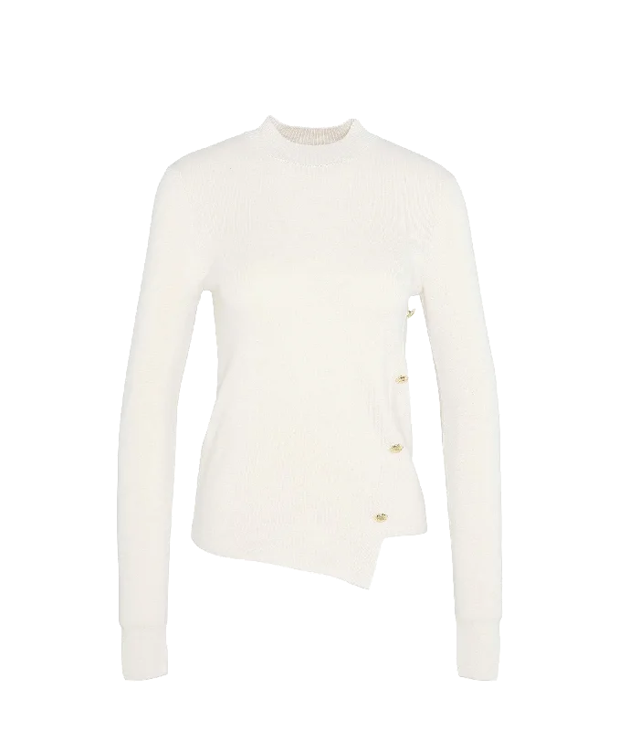 fitted coatCallie Asymmetric Jumper - Cream