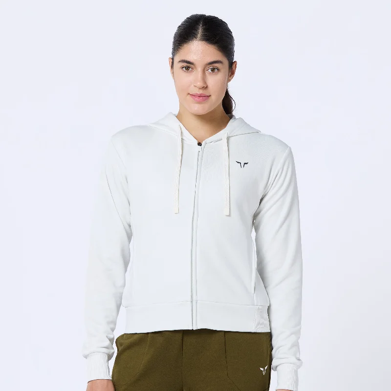 Slim Fit Hoodie - Pearl White