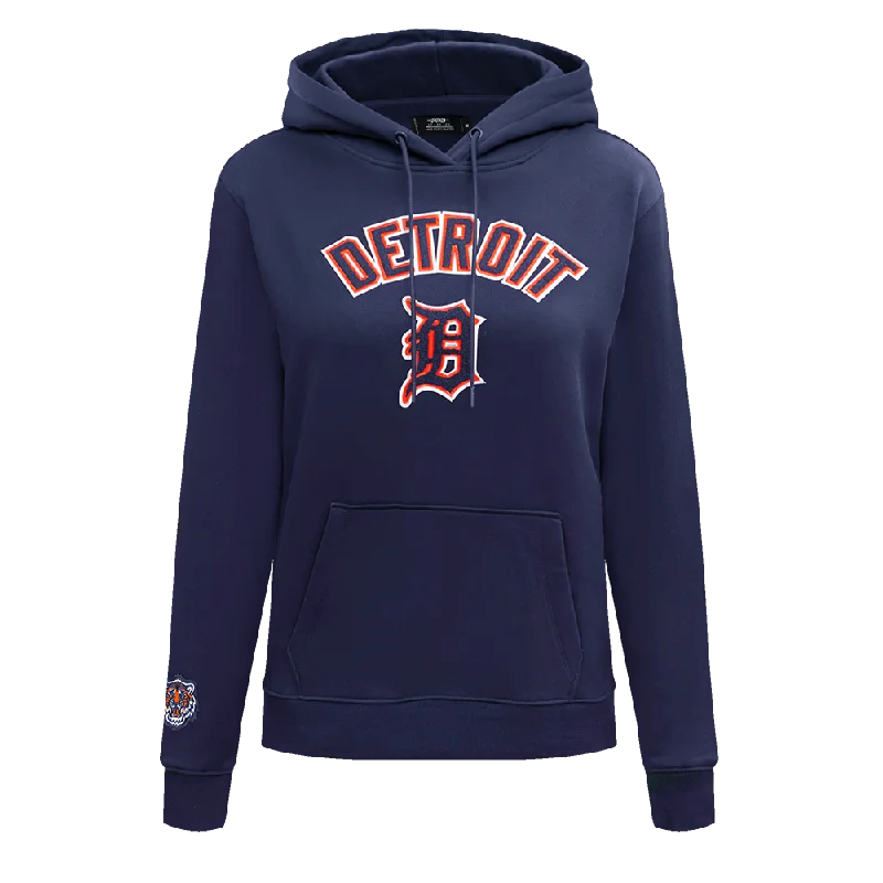 MLB DETROIT TIGERS CLASSIC WOMEN'S FLC PO HOODIE (MIDNIGHT NAVY)