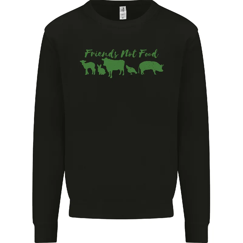 classic gym sweatshirtAnimals Are Friends Not Food Vegan Mens Sweatshirt Jumper