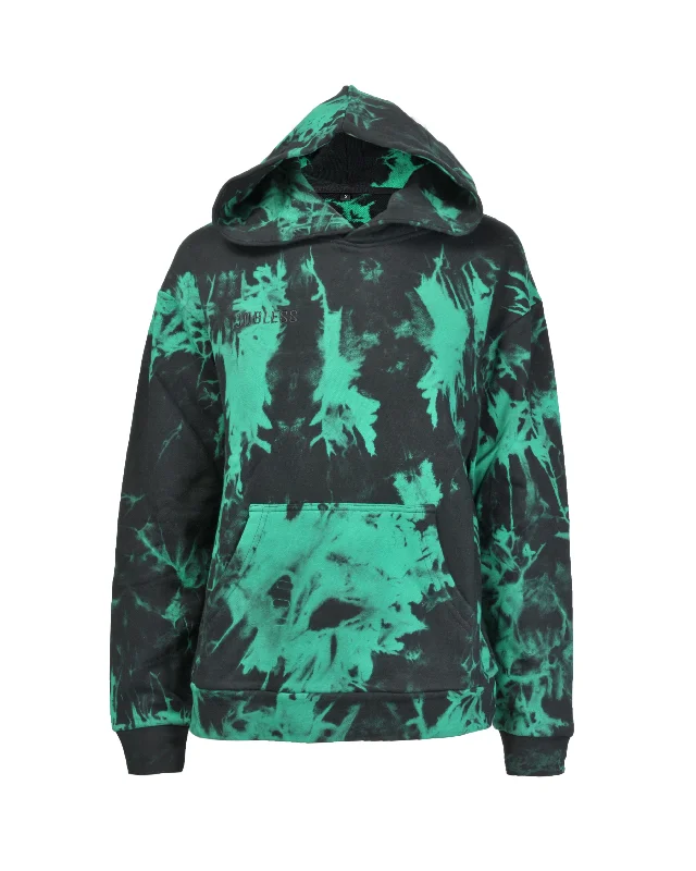 Black and Green Tie Dye Hoodie