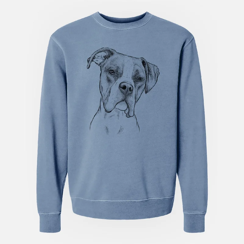 stylish performance hoodieBare Winston the Boxer - Unisex Pigment Dyed Crew Sweatshirt