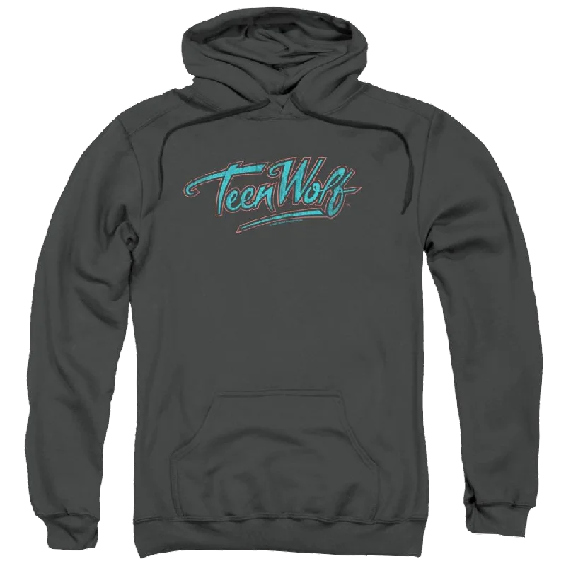 trendy zip-up hoodieTeen Wolf Neon Logo Pullover Hoodie