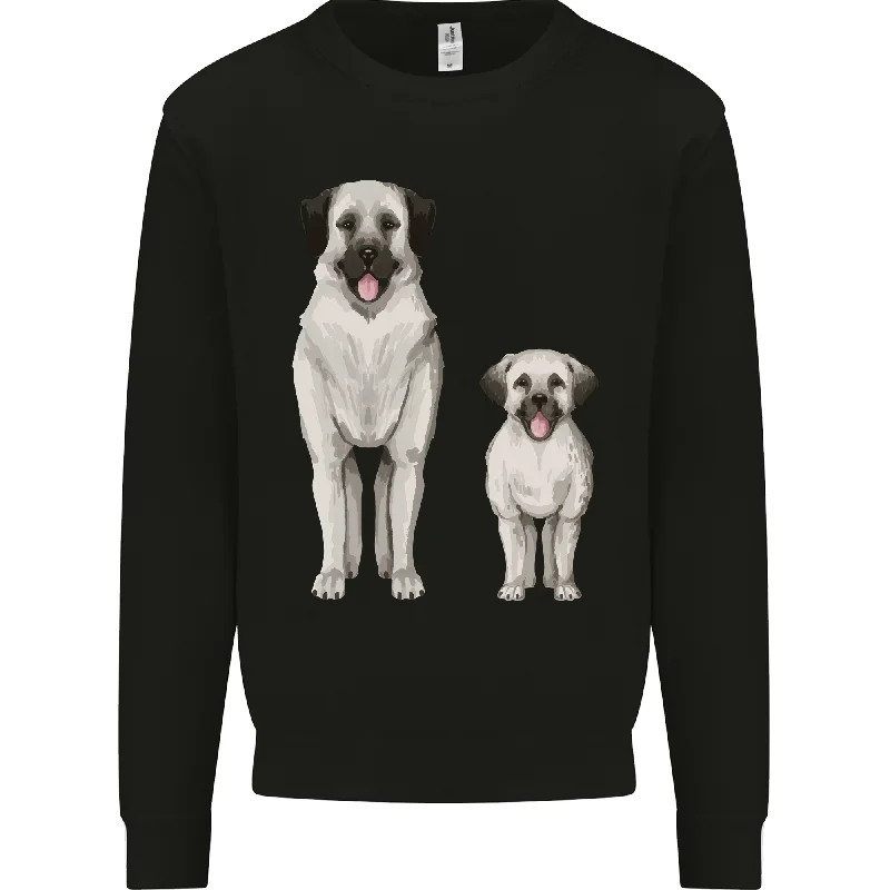 soft gym hoodieAnatolian Shepherd Dog and Puppy Mens Sweatshirt Jumper