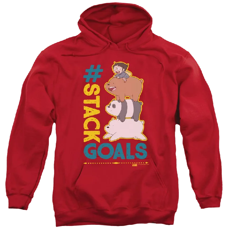 casual zip-up sweatshirtWe Bare Bears Stack Goals Pullover Hoodie