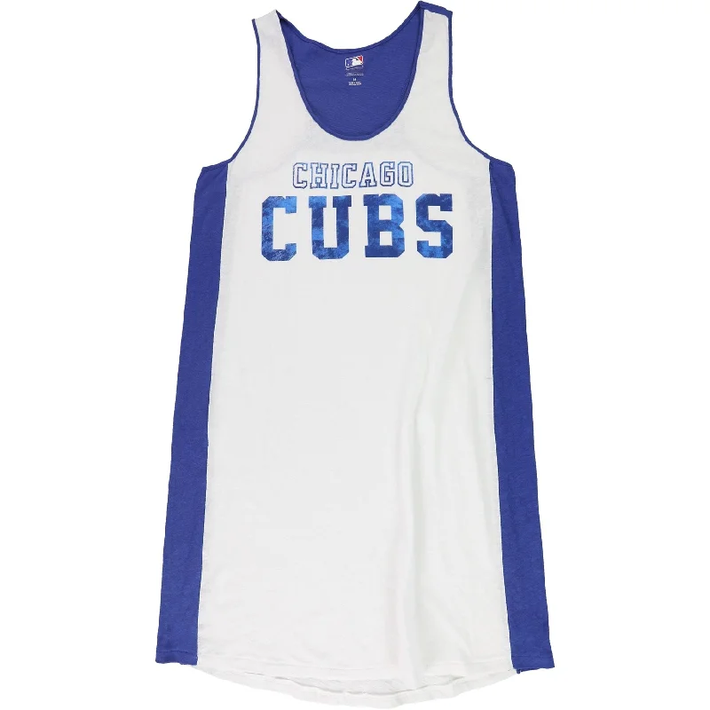 sleeveless dressG-III Sports Womens Chicago Cubs Graphic Tank Dress, White, Medium