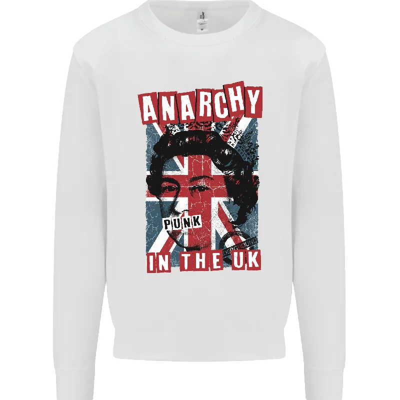 breathable workout hoodieAnarchy in the UK Punk Music Rock Mens Sweatshirt Jumper