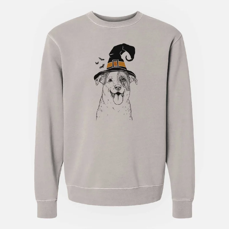 workout style hoodieWitch Archer the Shepherd Mix - Unisex Pigment Dyed Crew Sweatshirt