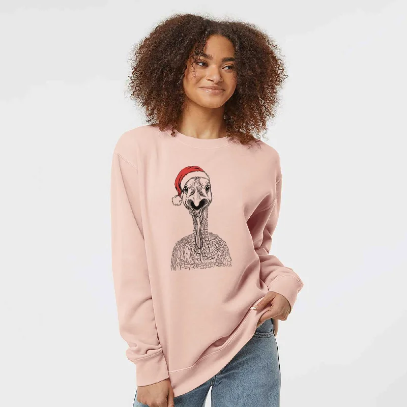 stylish performance hoodieSanta Gobble the Turkey - Unisex Pigment Dyed Crew Sweatshirt