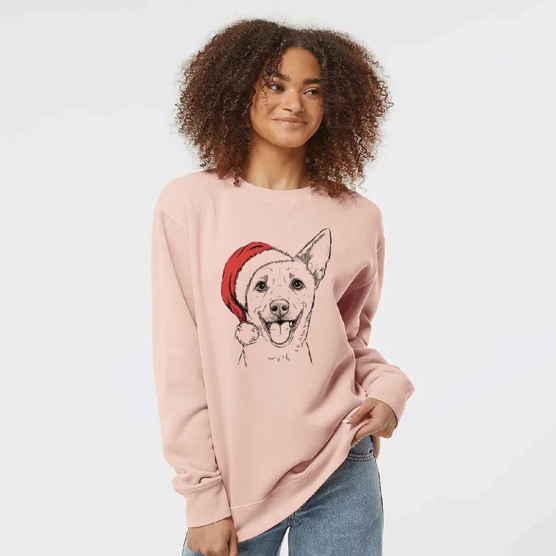 stylish athletic hoodieSanta Dinghy the Mixed Breed - Unisex Pigment Dyed Crew Sweatshirt