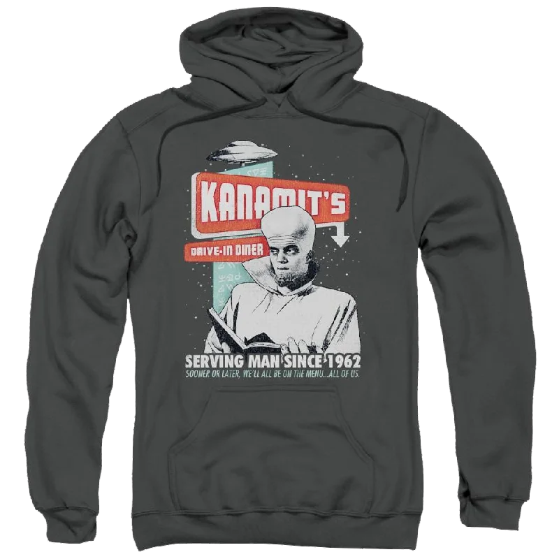 warm hooded sweatshirtThe Twilight Zone Kanamits Diner Pullover Hoodie