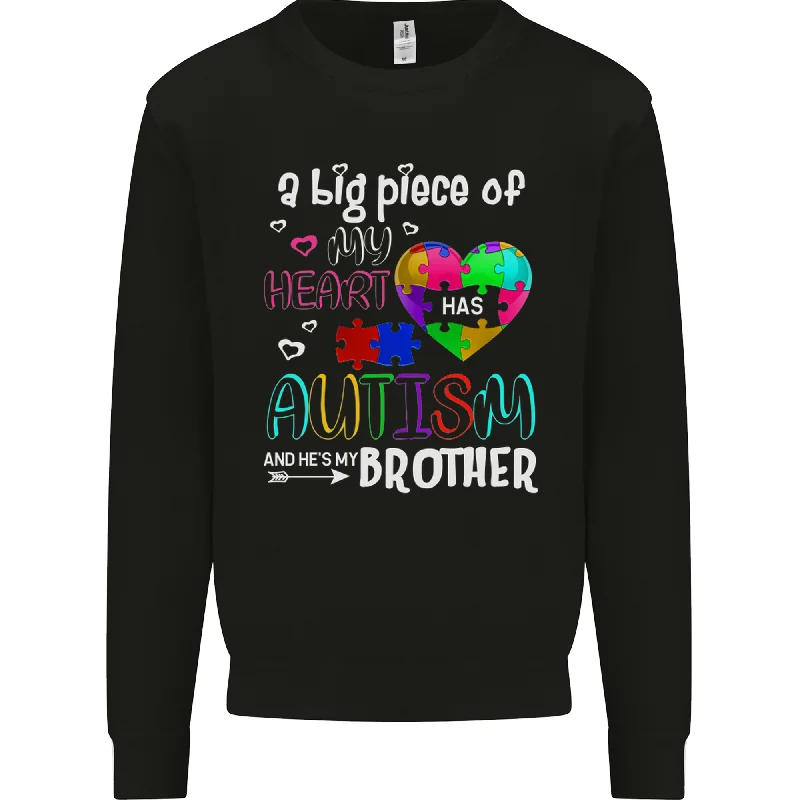 oversized sports sweatshirtAnd Hes My Brother Autistic Autism ASD Mens Sweatshirt Jumper