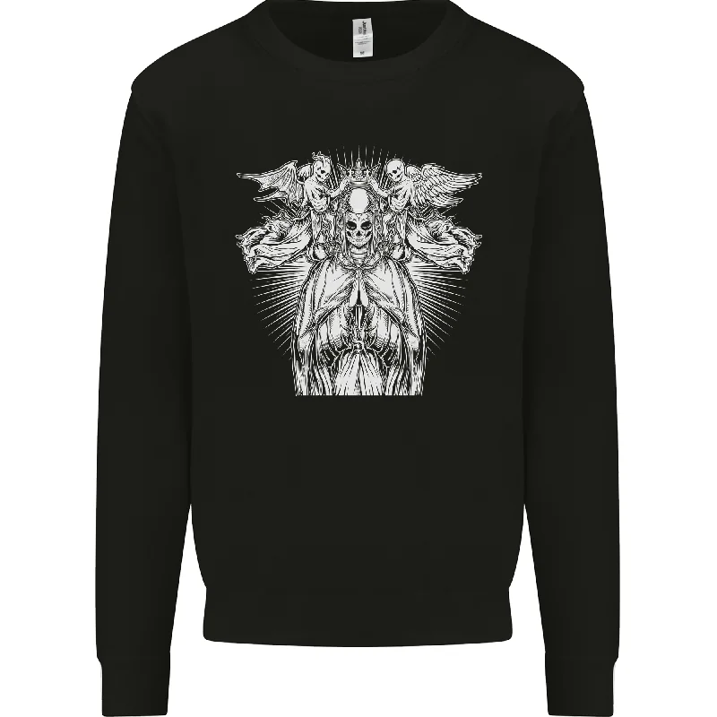 performance workout sweatshirtAngel of Death Day of the Dead Skull DOTD Mens Sweatshirt Jumper